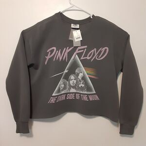 Pink Floyd Dark Side Of The Moon Women's Size XS Gray Crewneck Sweatshirt Band